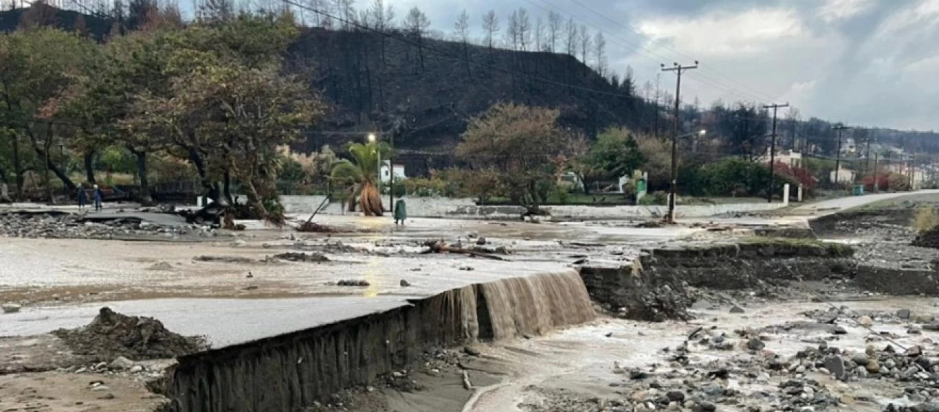 Κακοκαιρία «Αθηνά»: Σε συνεχή επικοινωνία Στυλιανίδης-Τουρνάς με τοπικές αρχές στην Εύβοια